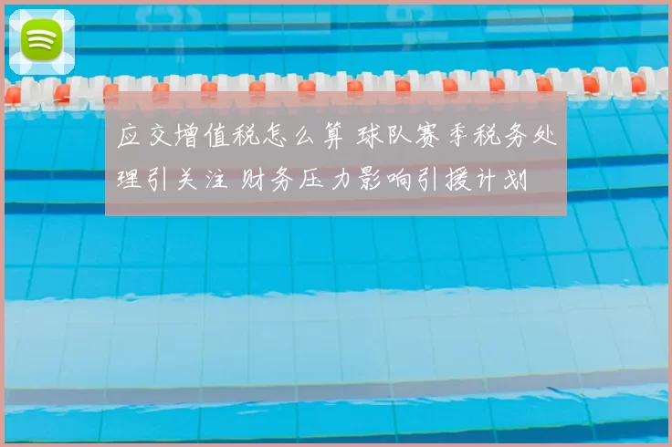 应交增值税怎么算 球队赛季税务处理引关注 财务压力影响引援计划
